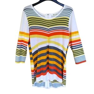 Inspired Style by Spanner  Colorful Striped Blouse/Sweater